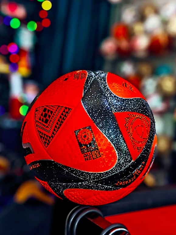 Red and black match football